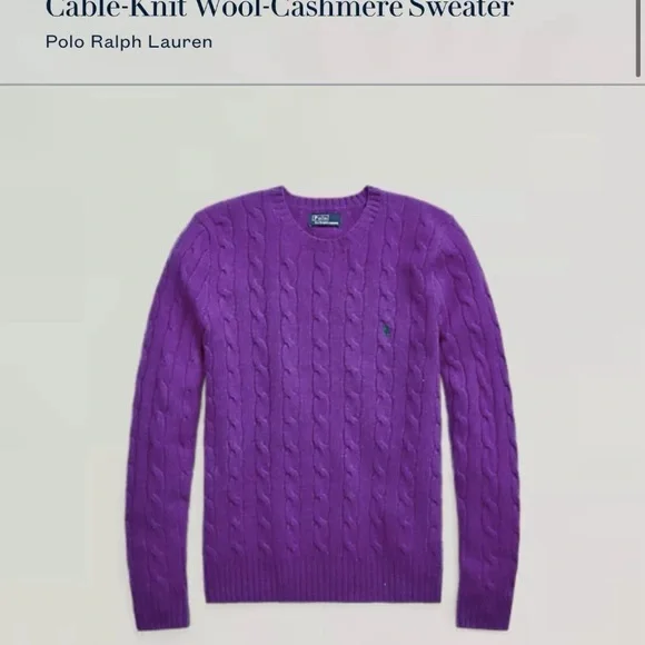 Polo Ralph Lauren Purple Cable Knit Sweater